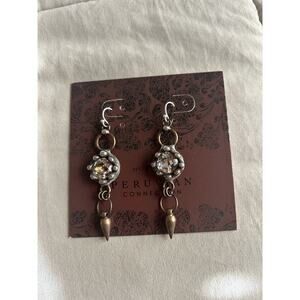 NWT Peruvian Connection Crystal AMULET EARRINGS